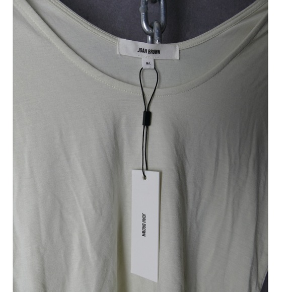JOAH BROWN Cream Cropped Long Sleeve Top M L - Picture 3 of 7